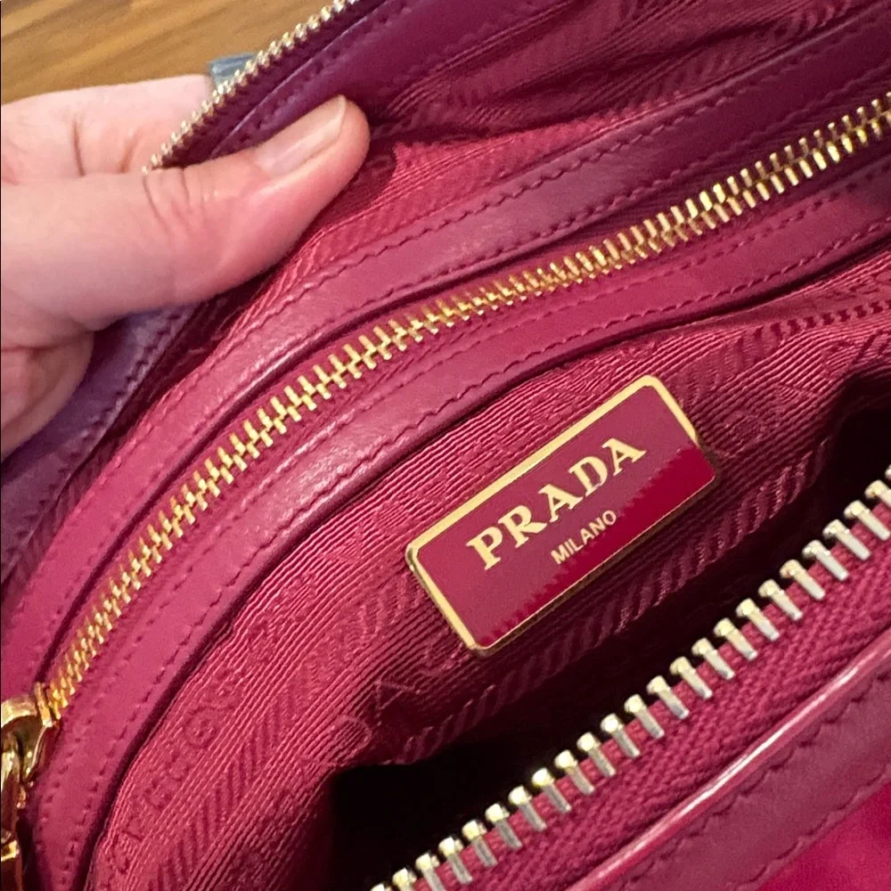 Authentic Prada Borsa Mano Ibisco Tessuto Purse with Strap - Picture 12 of 15